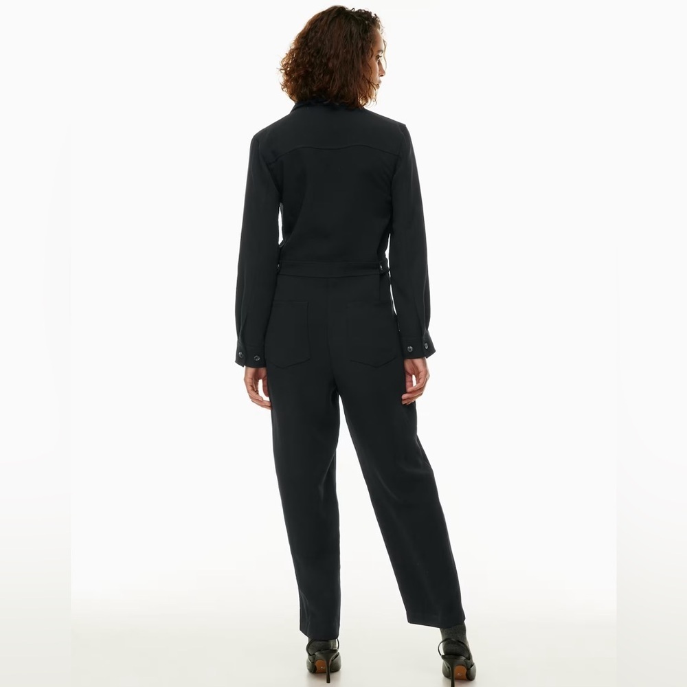 Aritzia Wilfred Laneway Utility Jumpsuit Relaxed Crepe NWT Black Size Small - Picture 2 of 6